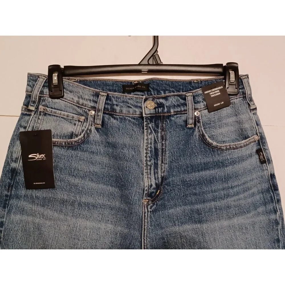 Silver Jeans Women's Highly Desirable Trouser High Rise 12 x 31 MSRP $88.00 - Picture 2 of 8